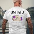 Einhorn-Kartoffel- Unitato- T-Shirt mit Rückendruck Geschenke für alte Männer