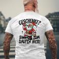 Geschenke Nur Zum Saufen Hier Bier Alkohol German Langu T-Shirt mit Rückendruck Geschenke für alte Männer