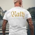 India Surname Nath Family Hindi Indian Surname T-Shirt mit Rückendruck Geschenke für alte Männer