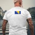 Kadric Bosnia Flag Surname Crest Emblem Crest T-Shirt mit Rückendruck Geschenke für alte Männer