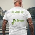 Kinder Ich Werde Ein Großer Bruder 2025 Dinosaur Baby T-Shirt mit Rückendruck Geschenke für alte Männer