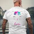 Laura Name Colourful Kitten Cat Laura T-Shirt mit Rückendruck Geschenke für alte Männer