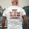 Merry Corgmas Tree Corgi Lover's Christmas Fairy Lit Men's T-shirt Back Print Gifts for Old Men