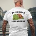 Offizielles Schlaf Schildkröte Turtle Gray S T-Shirt mit Rückendruck Geschenke für alte Männer