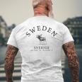 Sweden Sverige Scandinavia Midsommar Swedish T-Shirt mit Rückendruck Geschenke für alte Männer