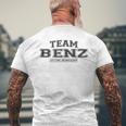 Team Benz Proud Family Name Last Name Gray T-Shirt mit Rückendruck Geschenke für alte Männer