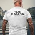 Team Damon Proud Family Surname Last Name Gray T-Shirt mit Rückendruck Geschenke für alte Männer