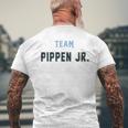 Team Pippen Jr Last Name Proud Family Last Name Familia Blue T-Shirt mit Rückendruck Geschenke für alte Männer