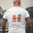 Twinning With My Bestie Christmas Gingerbread Best Friend Men's T-shirt Back Print Gifts for Old Men