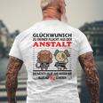 Zum Farewell Glückwunsch Zu Deiner Elucht Aus Der Anstalt Gray S T-Shirt mit Rückendruck Geschenke für alte Männer