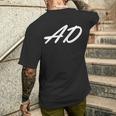 Ad Initials First Name A Last Name D All Names With A T-Shirt mit Rückendruck Geschenke für Ihn