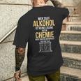 Alcohol Is A Solution Chemist Scientist T-Shirt mit Rückendruck Geschenke für Ihn