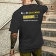 All-In En Cours Poker Humour Cadeau Poker Homme Tapis Jetons T-shirt imprimé au dos Cadeaux pour lui