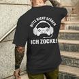 Bitte Nicht Stören Ich Zock Saying For Gamer S T-Shirt mit Rückendruck Geschenke für Ihn