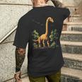 Brachiosaurus Dinosaur Motif Illustration Brachiosaurus T-Shirt mit Rückendruck Geschenke für Ihn