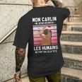 Carlin Pug Pugs Carlins T-shirt imprimé au dos Cadeaux pour lui