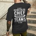 Chef Saying Ich Bin Stolzer Chef Eines Fantastische Teams S T-Shirt mit Rückendruck Geschenke für Ihn