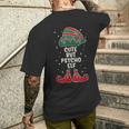 Cute But Psycho Elf Lustiges Elfenoutfit Für Elfenfans T-Shirt mit Rückendruck Geschenke für Ihn