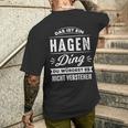 Damen Das Ist Ein Hagen Ding Du Würdest Es Nichterstehenorname Mit-Ausschnitt T-Shirt mit Rückendruck Geschenke für Ihn