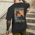 Damen Das Ist Was Ich Tue Ich Lese Bücher Ich Trinke Und Ich Weiß Dinge Mit-Ausschnitt T-Shirt mit Rückendruck Geschenke für Ihn