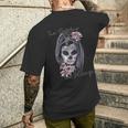 Dia De Los Muertos La Catrina T-Shirt mit Rückendruck Geschenke für Ihn