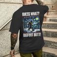 Guess What Bigfoot Butt Starry Night Sasquatch Men's T-shirt Back Print Gifts for Him