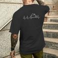 Ich Liebe Mein Motorrad Herzschlag T-Shirt mit Rückendruck Geschenke für Ihn