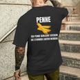 Ich Penne Schlecht Seit Dem Die Stimmen Lauter Werden Werden T-Shirt mit Rückendruck Geschenke für Ihn