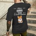 Ist So Ein Corgi Ding Lustiger Spruch Corgis T-Shirt mit Rückendruck Geschenke für Ihn