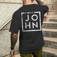 John Minimalism T-Shirt mit Rückendruck Geschenke für Ihn