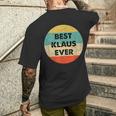 Klaus First Name T-Shirt mit Rückendruck Geschenke für Ihn