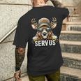 Lausbua Costume Oktoberfest Deer Servus T-Shirt mit Rückendruck Geschenke für Ihn