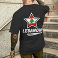 Lebanon Original Proud Lebanese Flag Lebanon T-Shirt mit Rückendruck Geschenke für Ihn