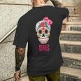 Mrs Sugar -Intage Avec Tête De Mort Dia De Los Muertos Mariée T-shirt imprimé au dos Cadeaux pour lui