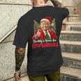 Papa Ist Zu Weihnachten Zu Hause Trump T-Shirt mit Rückendruck Geschenke für Ihn