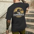 Père Fils Partenaire Papasaurus T-Rex Dinosaur T-Shirt mit Rückendruck Geschenke für Ihn