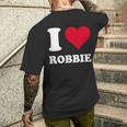 Red Heart I Love Robbie T-Shirt mit Rückendruck Geschenke für Ihn