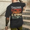 Retro Africa Tanzania Safari Travel Tanzania Tour T-Shirt mit Rückendruck Geschenke für Ihn