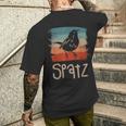 Retrointage Sparrow Sparrows T-Shirt mit Rückendruck Geschenke für Ihn