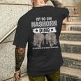 Rhinozeros Sachen Ist So Ein Rhino Ding Rhino T-Shirt mit Rückendruck Geschenke für Ihn