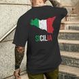 Sicilia Bella Italia Sicily T-Shirt mit Rückendruck Geschenke für Ihn