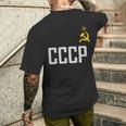 Soviet Union Ussr Cccp Hammer Sickle Star Communism T-Shirt mit Rückendruck Geschenke für Ihn