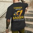 Studieren Kann Jeder Bagger Fahren Nur Die Besten Bagger T-Shirt mit Rückendruck Geschenke für Ihn