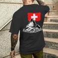 Switzerland Matterhorn Switzerland Alps T-Shirt mit Rückendruck Geschenke für Ihn