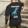 T-Rex Überbiss Meme T-Rex Party T-Shirt mit Rückendruck Geschenke für Ihn