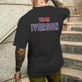 Team Iverson Last Name Proud Family Last Name T-Shirt mit Rückendruck Geschenke für Ihn