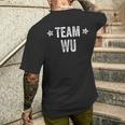 Team Wu Surname Wu Family Member Last Name T-Shirt mit Rückendruck Geschenke für Ihn