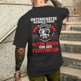 Underschätze Niemal Einen Alten Mann Fire Brigade Grandfather T-Shirt mit Rückendruck Geschenke für Ihn