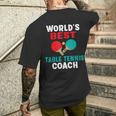 World Best Table Tennis Trainer T-Shirt mit Rückendruck Geschenke für Ihn