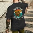 Yellowstone National Park Family Trip 2025 Men's T-shirt Back Print Gifts for Him
